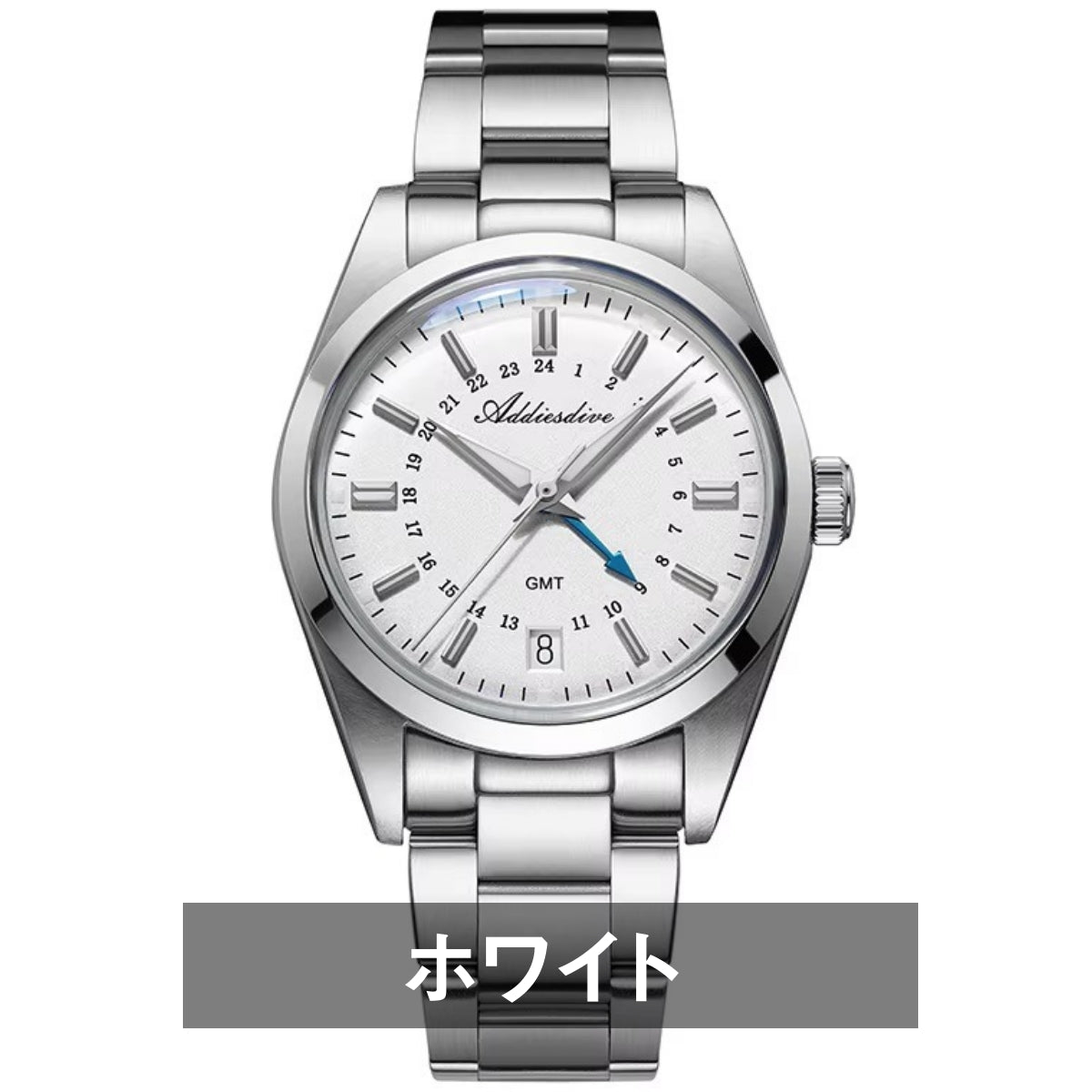 ADDIESDIVE AD2065, a 36mm homage watch for men in their 40s and 50s, featuring a GMT movement, Swiss-made movement, and a calendar.
