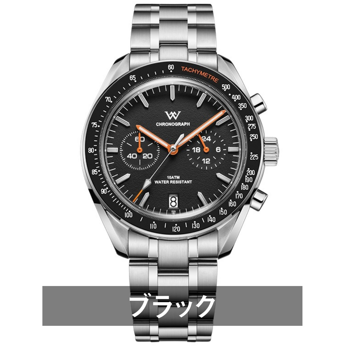 Men's Wristwatch for Men in their 40s and 50s, Chronograph Mechanical Quartz Movement with Calendar and Panda Design, WELLY MERCK WM191