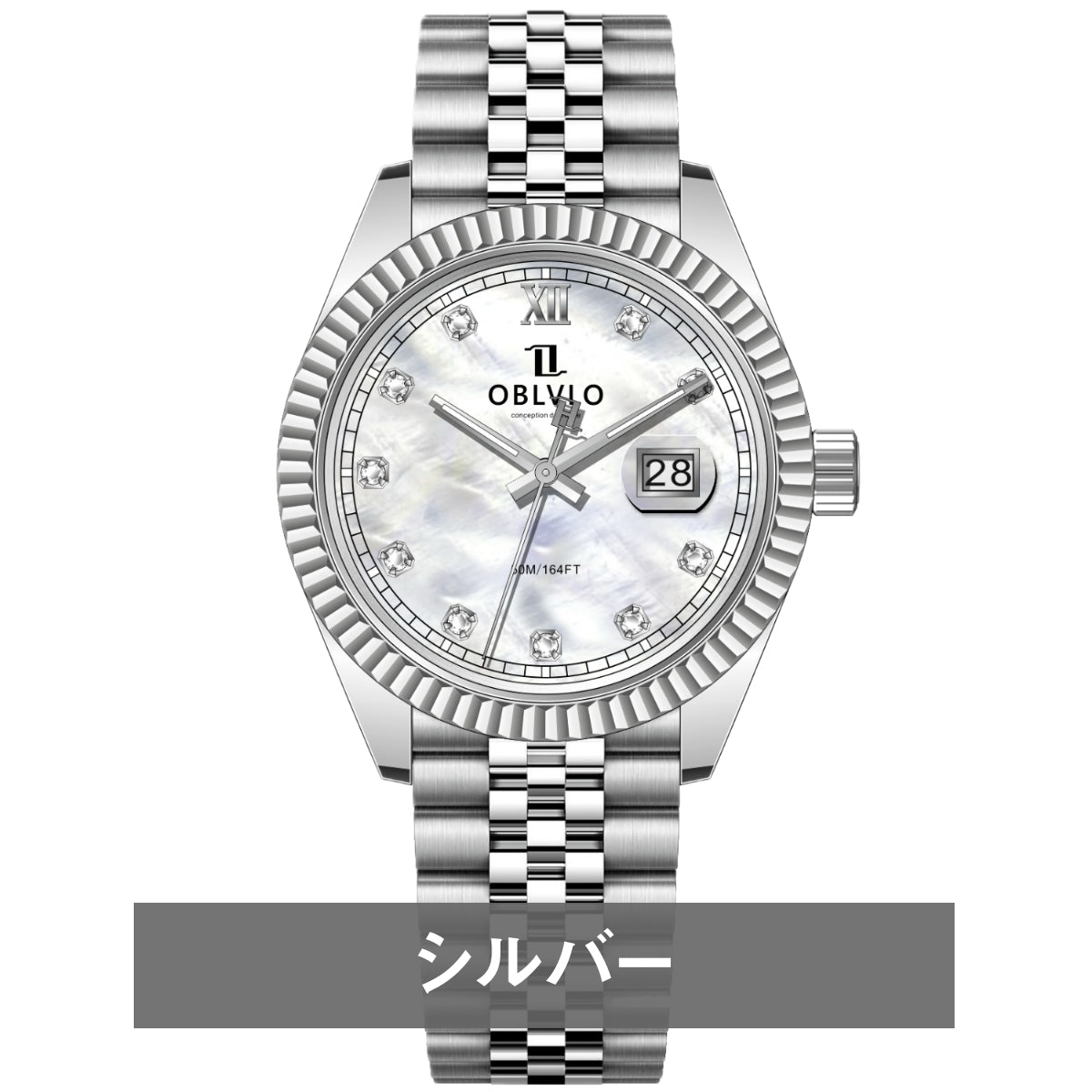 腕時計 メンズ 40代 50代 オマージュウォッチ クォーツ 防水 39mm スイス製ムーブメント OBLVLO RX-PE