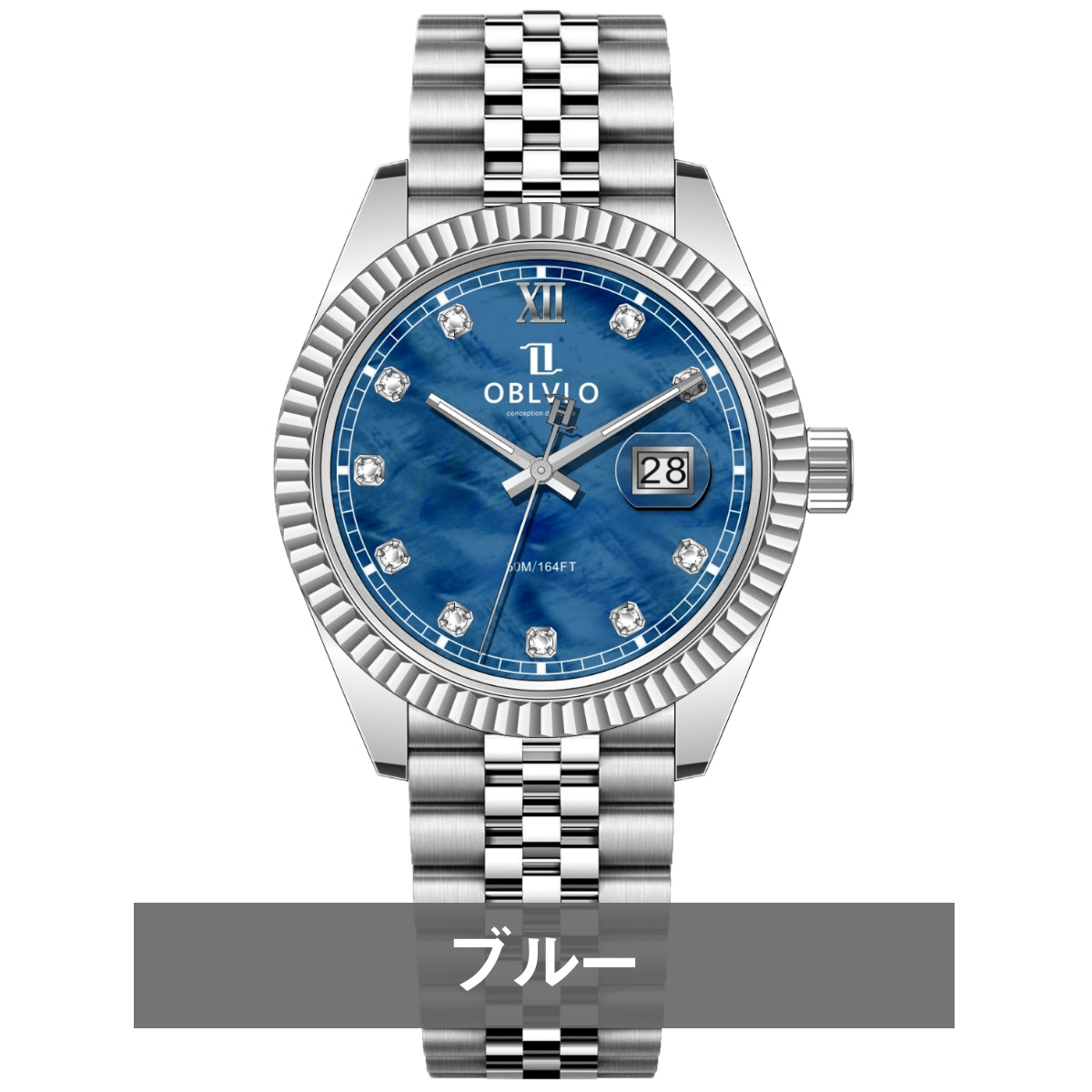 腕時計 メンズ 40代 50代 オマージュウォッチ クォーツ 防水 39mm スイス製ムーブメント OBLVLO RX-PE