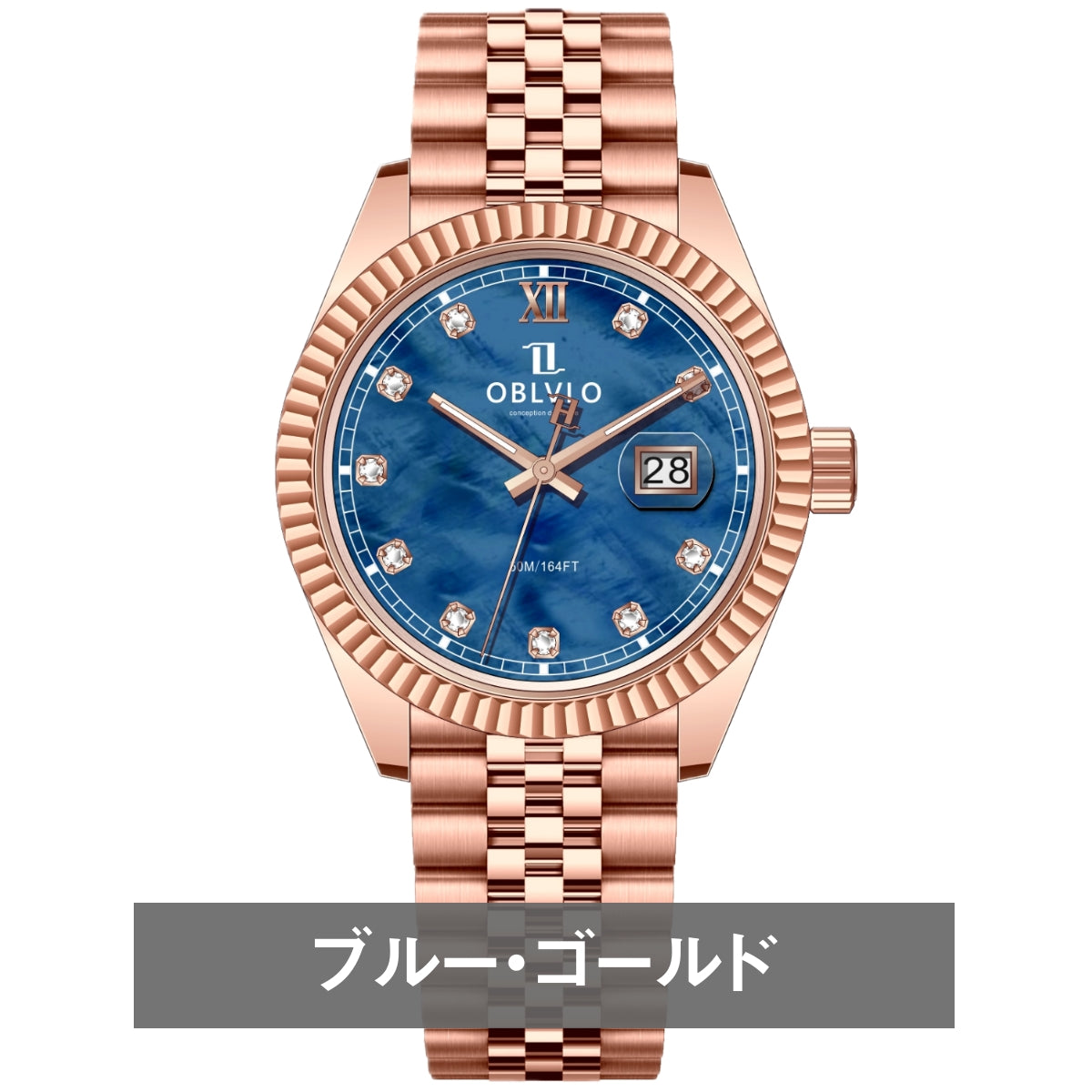 腕時計 メンズ 40代 50代 オマージュウォッチ クォーツ 防水 39mm スイス製ムーブメント OBLVLO RX-PE