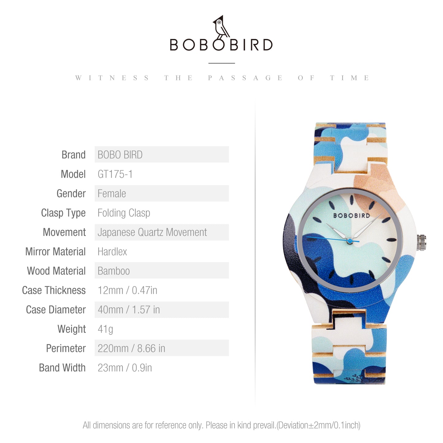 木製腕時計 ウッドウォッチ レディース 20代 30代 40代 クォーツ バンブー 竹 猫 ボボバード BOBO BIRD GT175