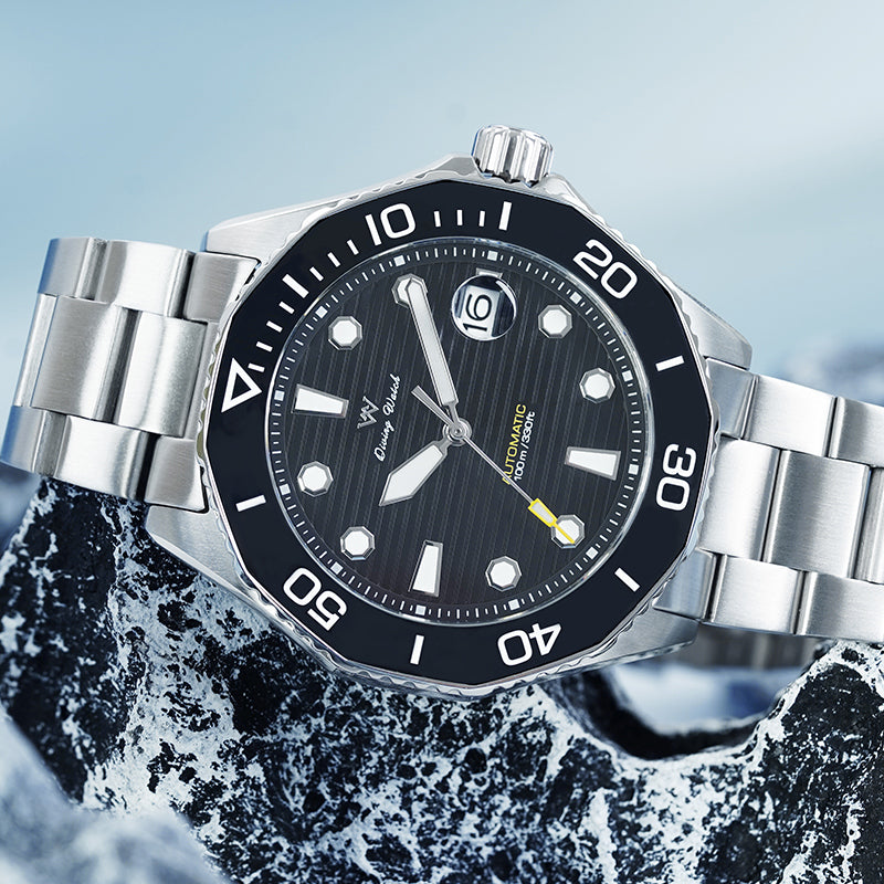 Men's Dive Watch, Homage Watch, Waterproof, Mechanical, Automatic, Hand-Wound, Calendar, Welly Merck WM189