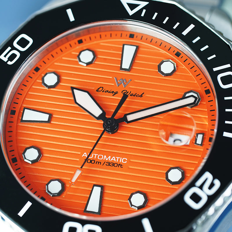 Men's Dive Watch, Homage Watch, Waterproof, Mechanical, Automatic, Hand-Wound, Calendar, Welly Merck WM189