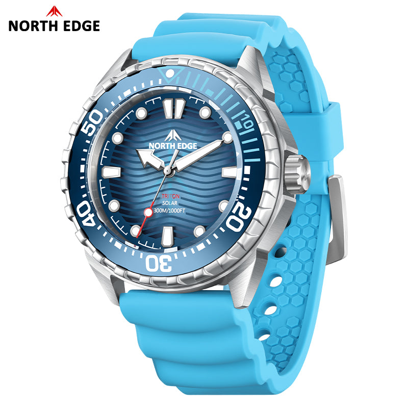 腕時計 メンズ ソーラー ダイバーズウォッチ 300m防水 オマージュ NORTH EDGE TRITON