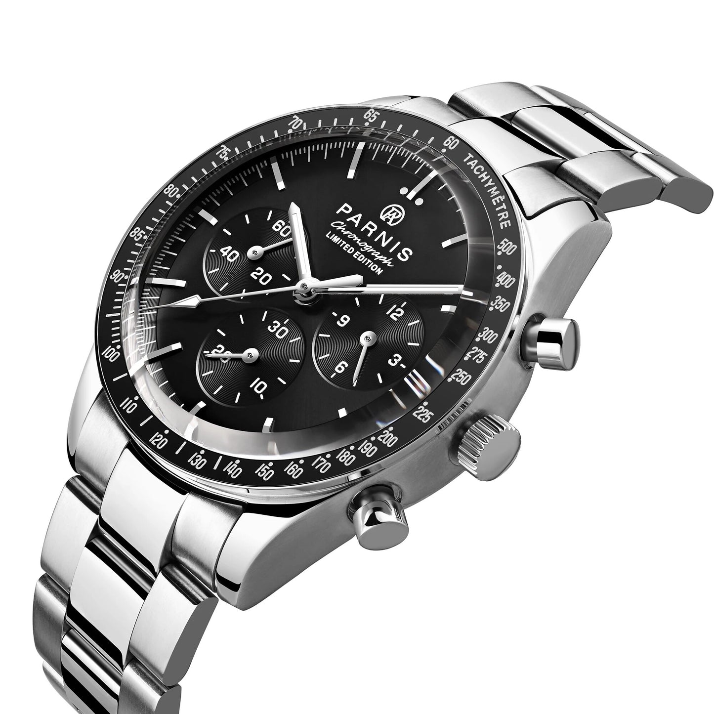 Men's Chronograph Homage Quartz Watch for Men in their 40s and 50s, PARNIS PA6100