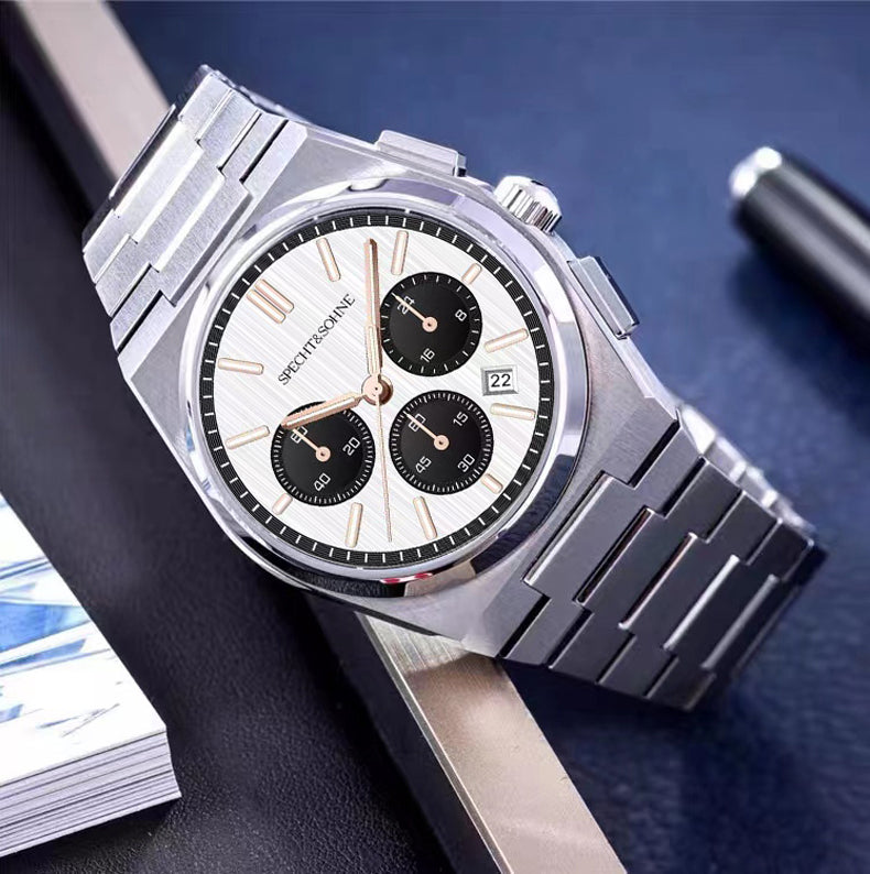 腕時計 メンズ 40代 50代 クロノグラフ オマージュウォッチ クォーツ メカクォーツ 41mm SPECHT & SOHNE SP0005