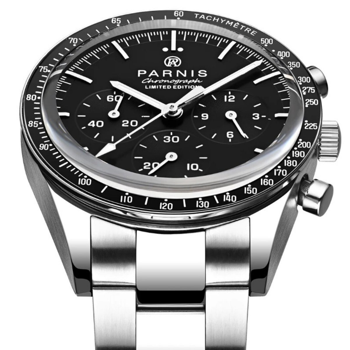 Men's Chronograph Homage Quartz Watch for Men in their 40s and 50s, PARNIS PA6100