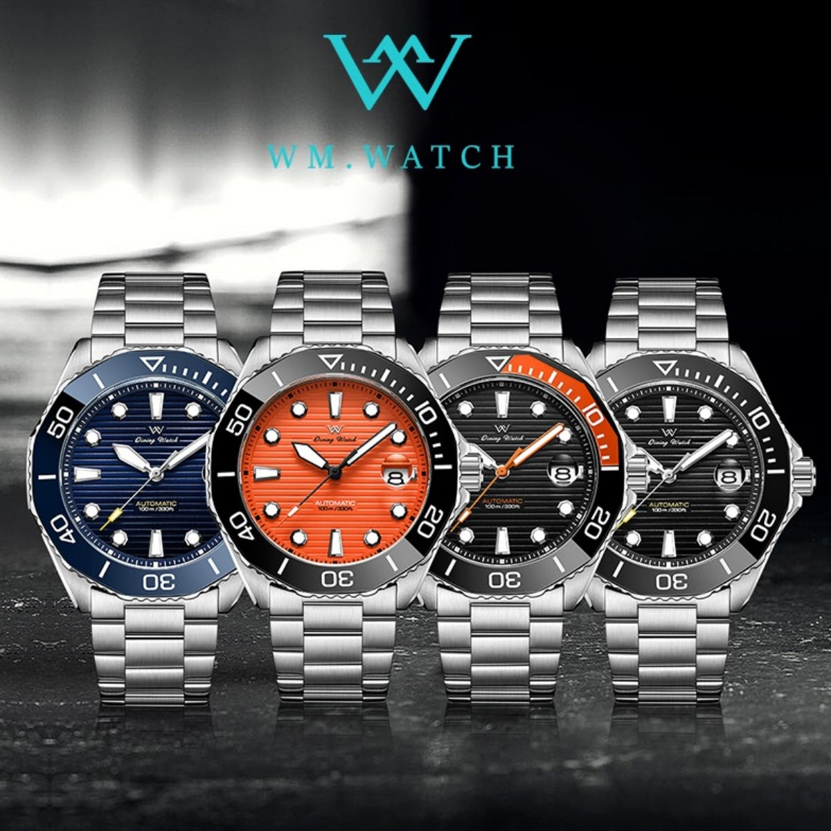 Men's Dive Watch, Homage Watch, Waterproof, Mechanical, Automatic, Hand-Wound, Calendar, Welly Merck WM189
