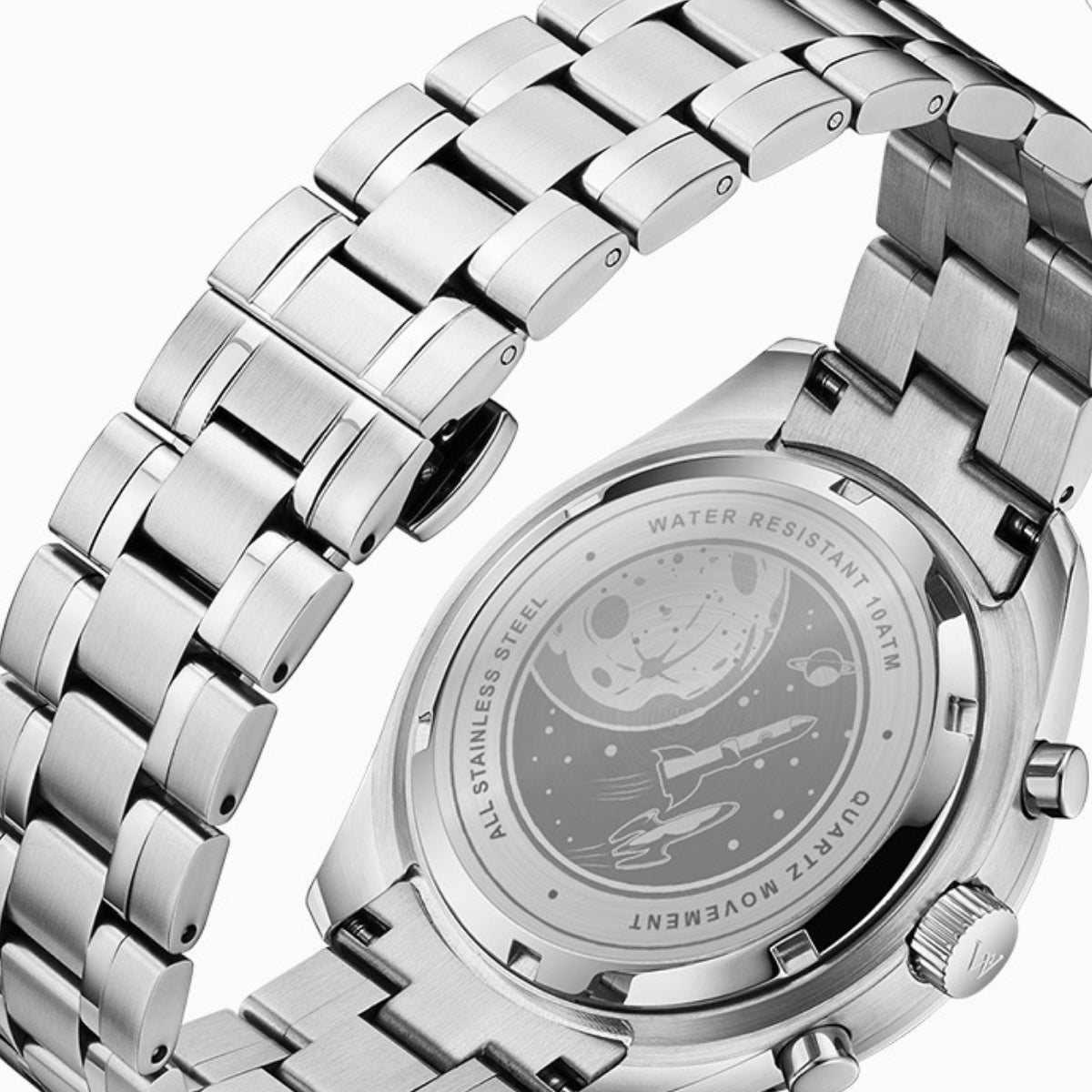 Men's Wristwatch for Men in their 40s and 50s, Chronograph Mechanical Quartz Movement with Calendar and Panda Design, WELLY MERCK WM191