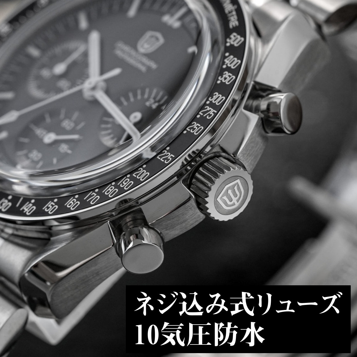 腕時計 メンズ 40代 50代 クロノグラフ オマージュウォッチ クォーツ メカクォーツ 40mm WATCHDIVES WD1860