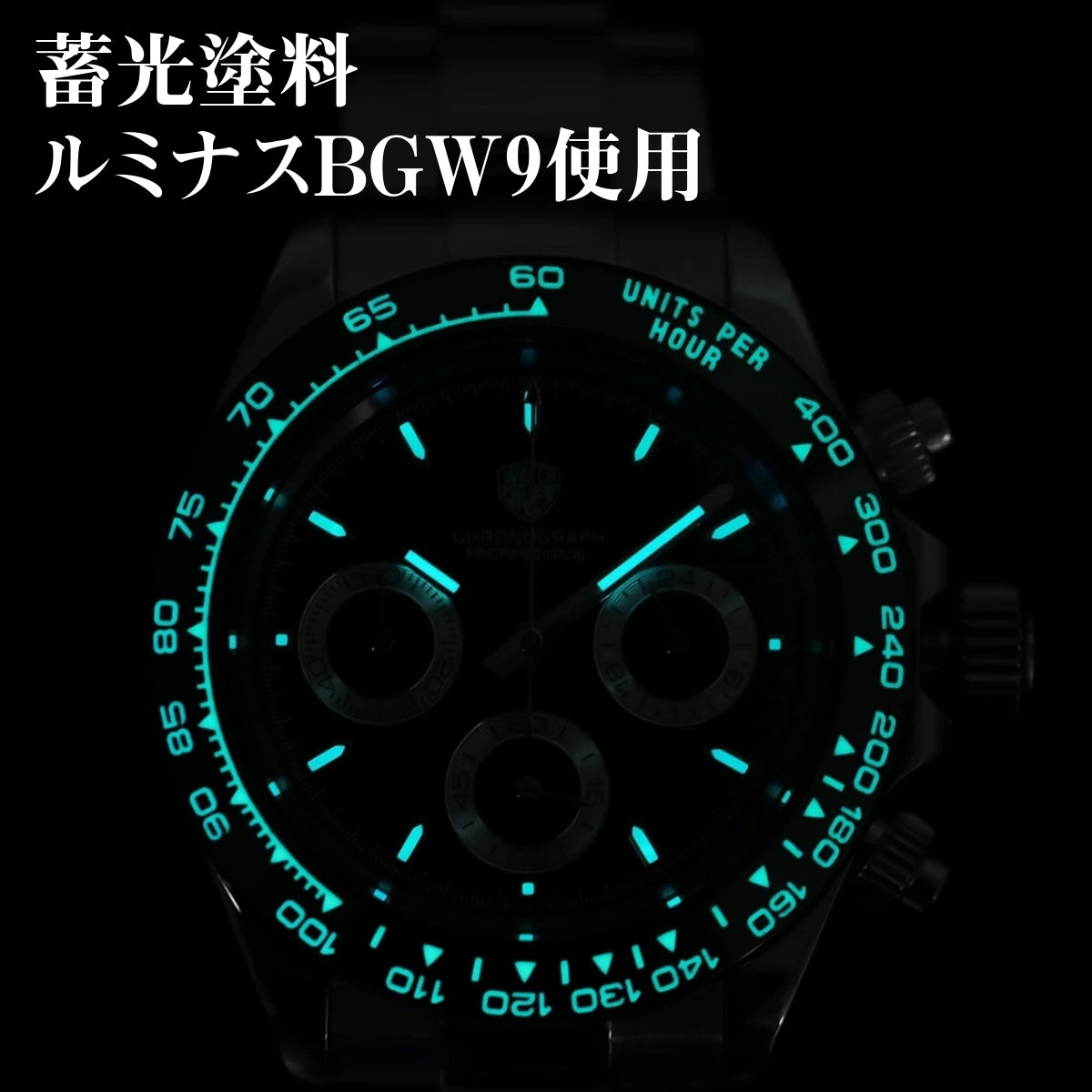 腕時計 メンズ 40代 50代 クロノグラフ オマージュウォッチ クォーツ メカクォーツ 39mm WATCHDIVES WD16500