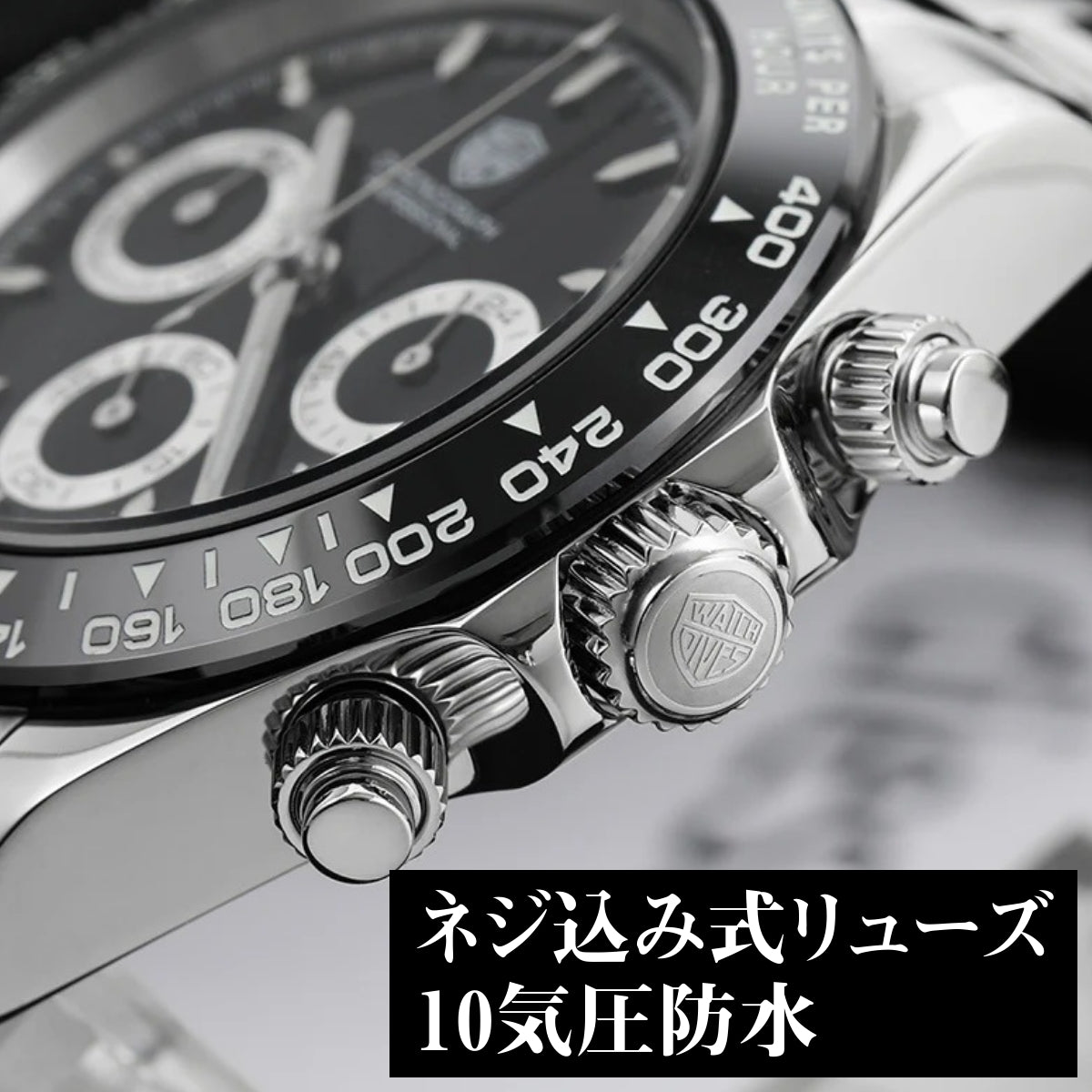 腕時計 メンズ 40代 50代 クロノグラフ オマージュウォッチ クォーツ メカクォーツ 39mm WATCHDIVES WD16500
