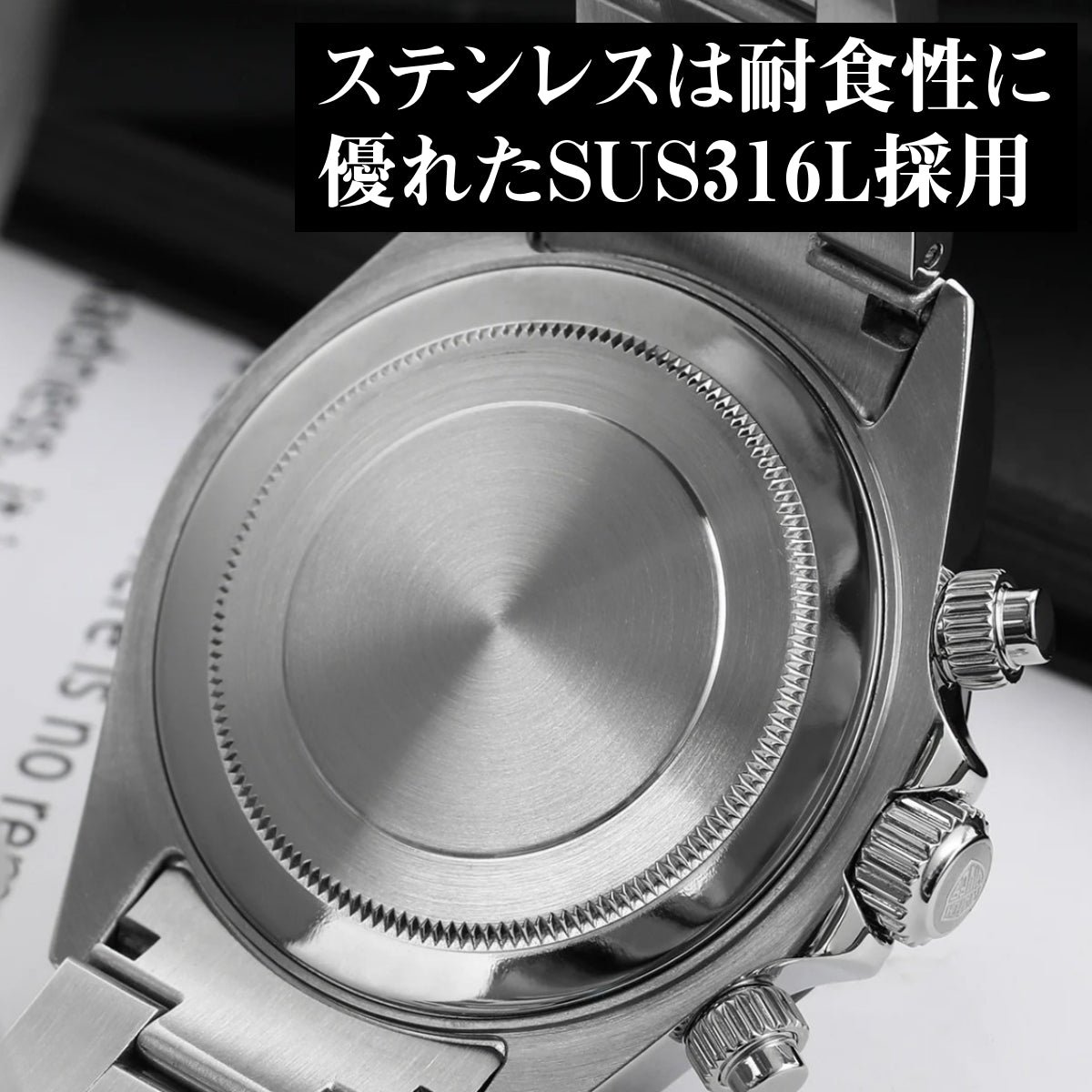 腕時計 メンズ 40代 50代 クロノグラフ オマージュウォッチ クォーツ メカクォーツ 39mm WATCHDIVES WD16500