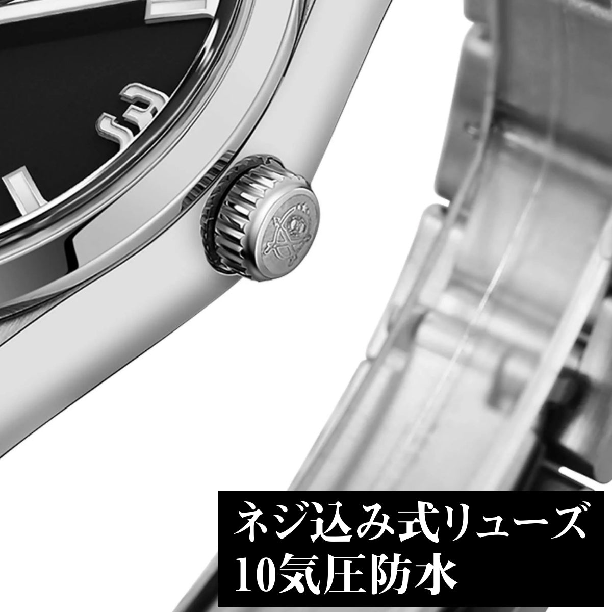 自動巻き腕時計 メンズ 40代 50代 オマージュウォッチ 機械式 手巻き 防水 38mm マット仕上げ ADDIESDIVE AD2112