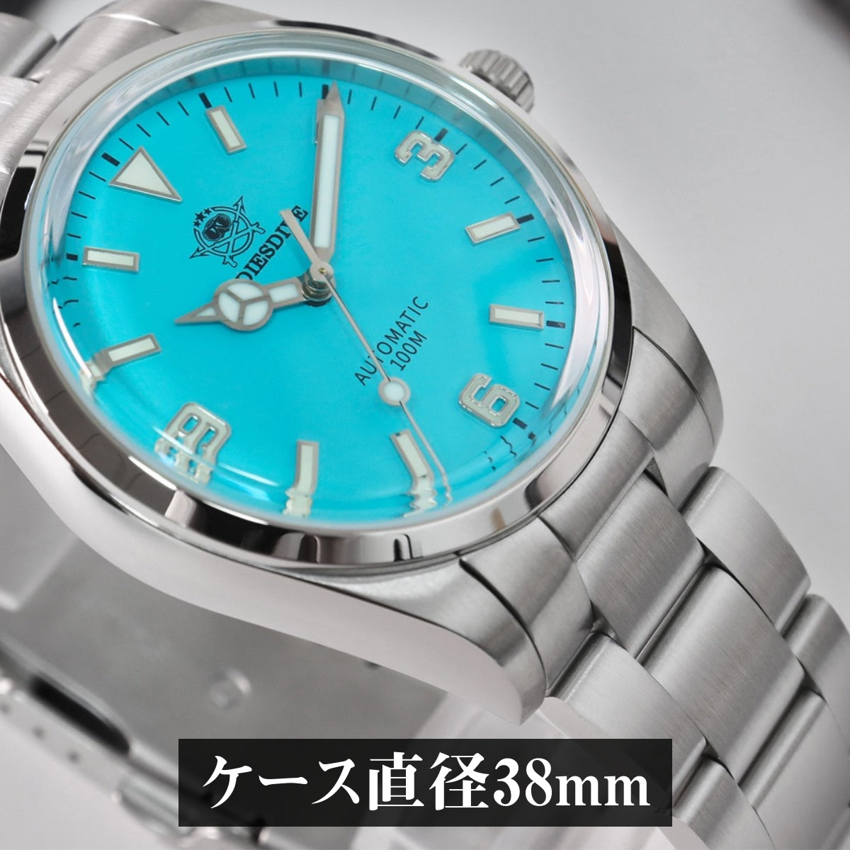 自動巻き腕時計 メンズ 40代 50代 オマージュウォッチ 機械式 手巻き 防水 38mm マット仕上げ ADDIESDIVE AD2112