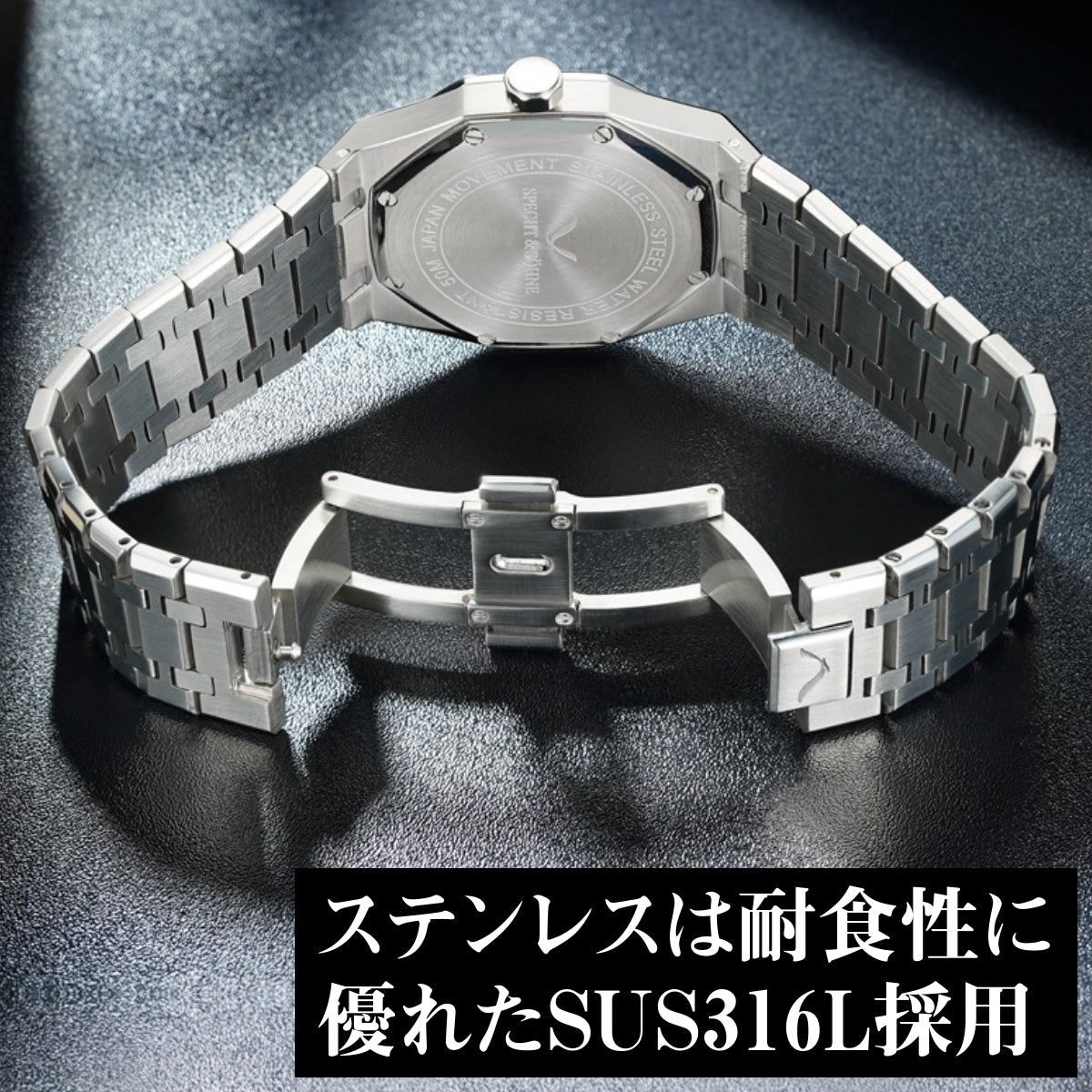 腕時計 メンズ 40代 50代 オマージュウォッチ クォーツ 2針 極薄 薄い 八角形 オクタゴン SPECHT & SOHNE SP0030
