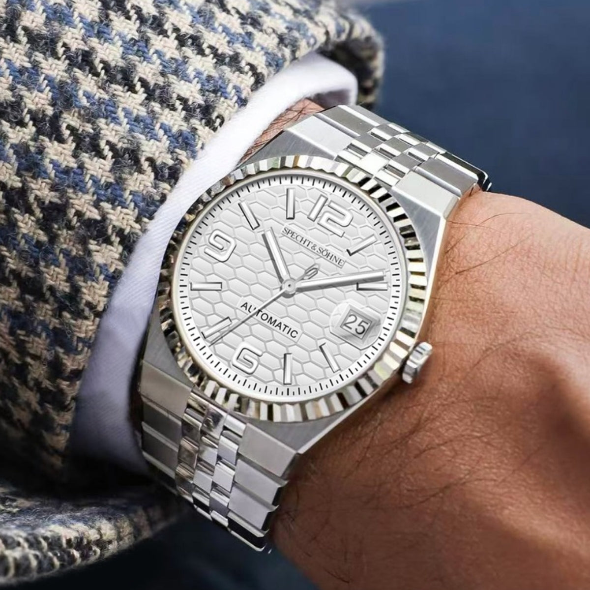 Men's Mechanical Watch, Homage Watch for Men in their 40s and 50s, Automatic with Miyota Movement and Manual Winding, SPECHT & SOHNE SP-RO-1