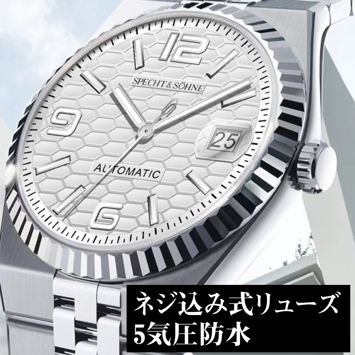 Men's Mechanical Watch, Homage Watch for Men in their 40s and 50s, Automatic with Miyota Movement and Manual Winding, SPECHT & SOHNE SP-RO-1