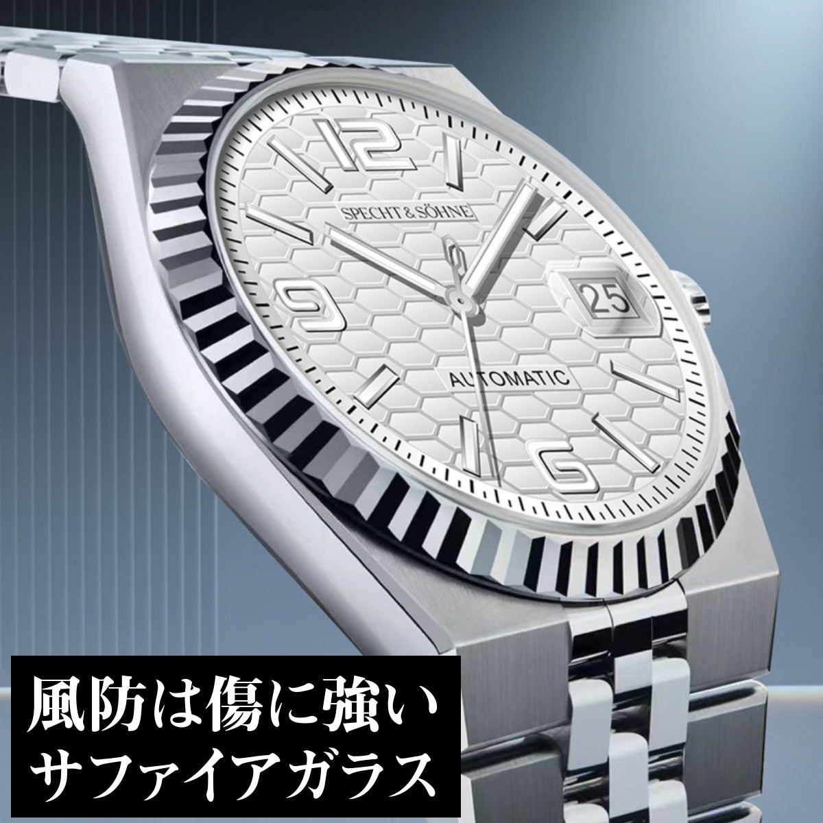 Men's Mechanical Watch, Homage Watch for Men in their 40s and 50s, Automatic with Miyota Movement and Manual Winding, SPECHT & SOHNE SP-RO-1