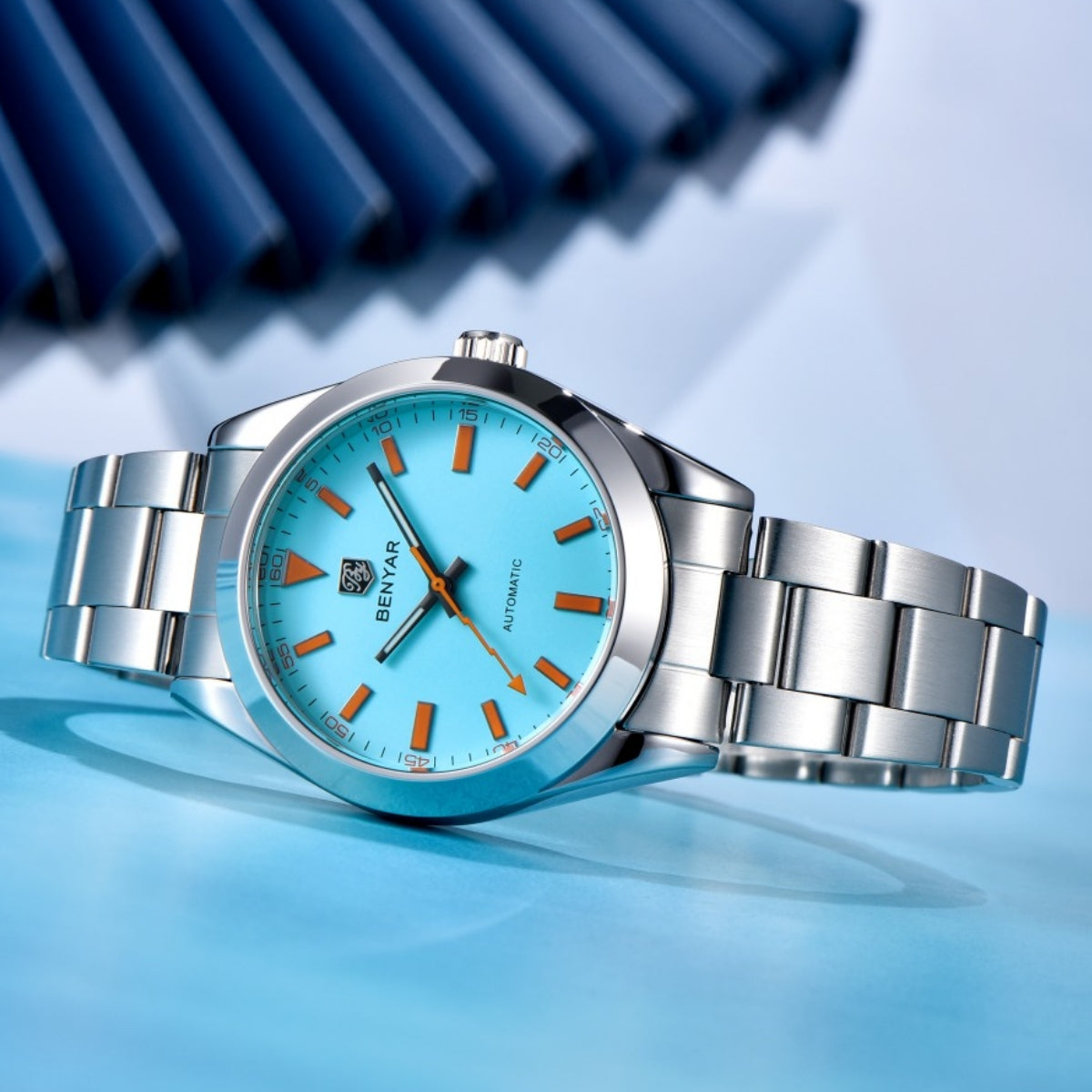 Men's Automatic Mechanical Watch, Homage Watch for Men in their 40s and 50s, BENYAR BY-5218