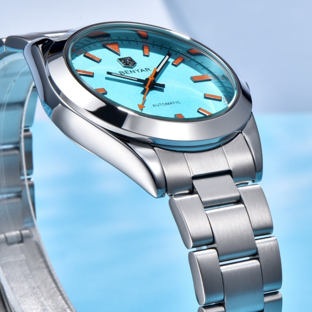 Men's Automatic Mechanical Watch, Homage Watch for Men in their 40s and 50s, BENYAR BY-5218