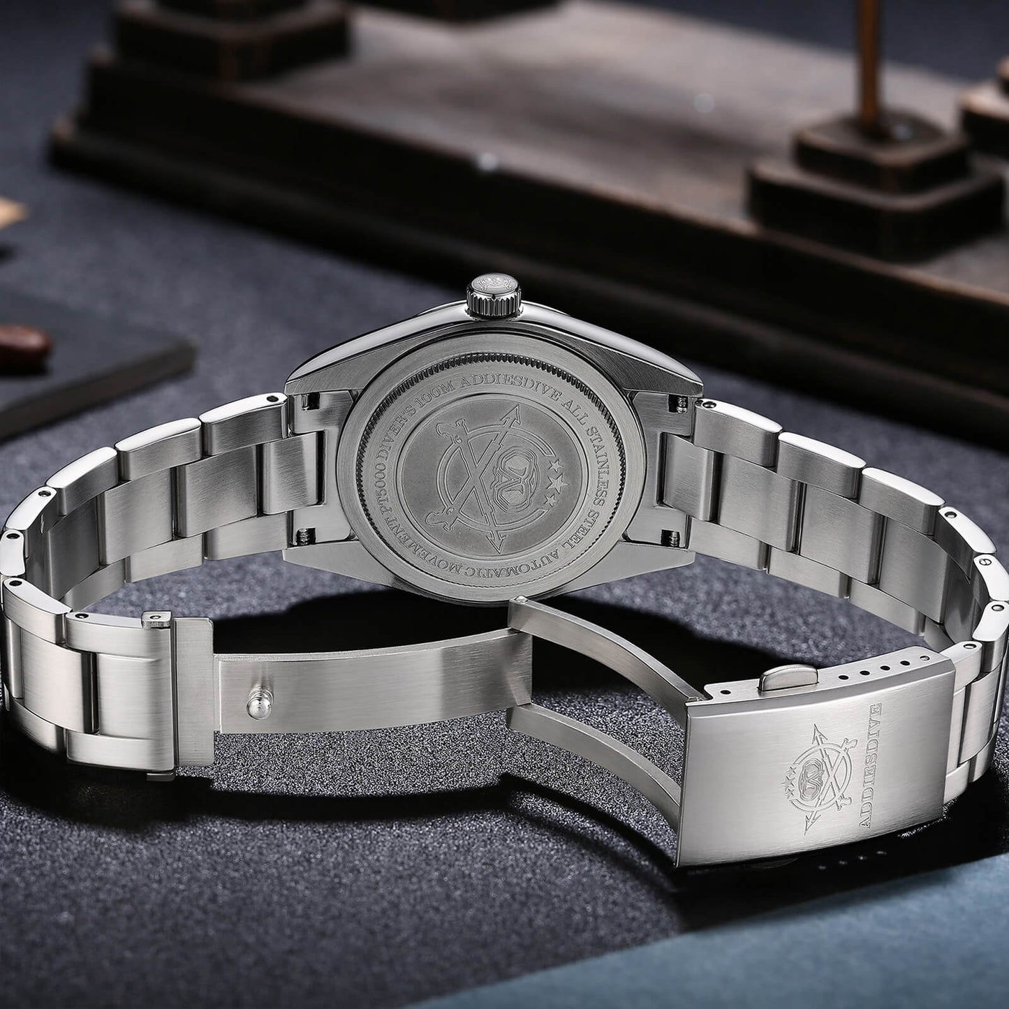 腕時計 メンズ 40代 50代 オマージュウォッチ クォーツ 防水 36mm マット仕上げ ADDIESDIVE AD2023QZ