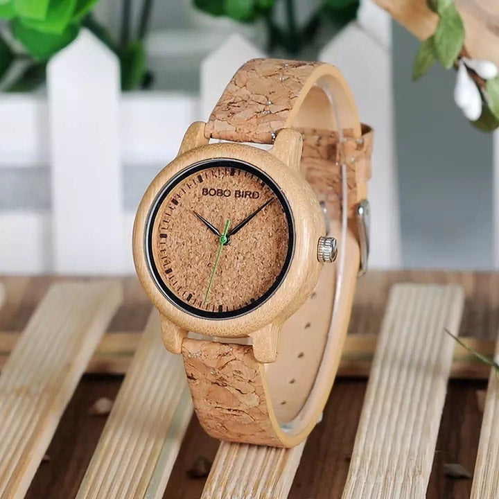 BOBO BIRD Wooden Pair Watches for Couples and Couples, Priced as a Pair, with Cork Box, M11