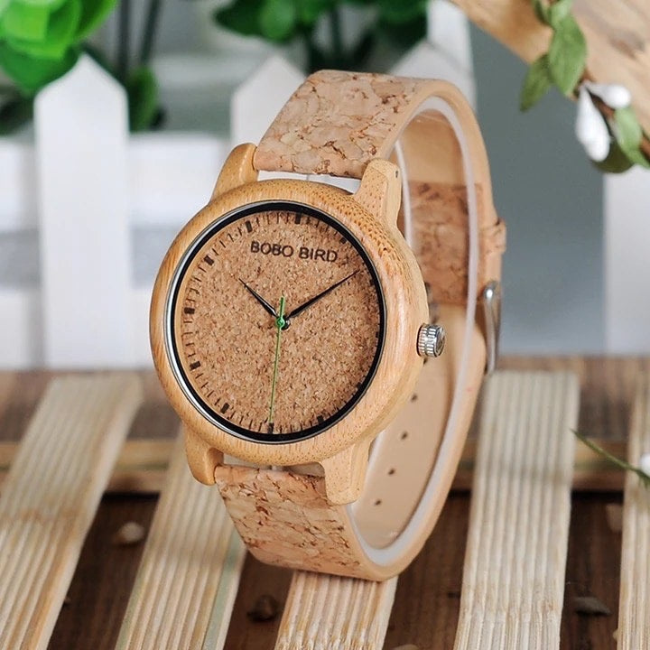 BOBO BIRD Wooden Pair Watches for Couples and Couples, Priced as a Pair, with Cork Box, M11