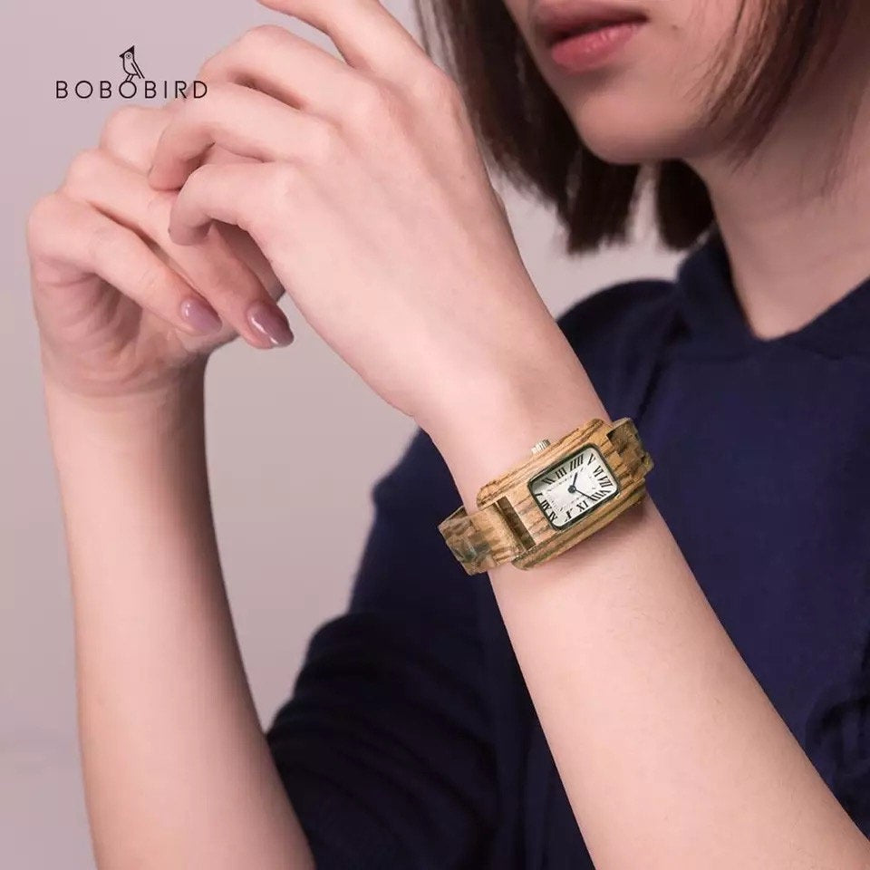 BOBO BIRD GT020 Wooden Watch for Women in Their 20s, 30s, and 40s, Quartz Movement, Hypoallergenic