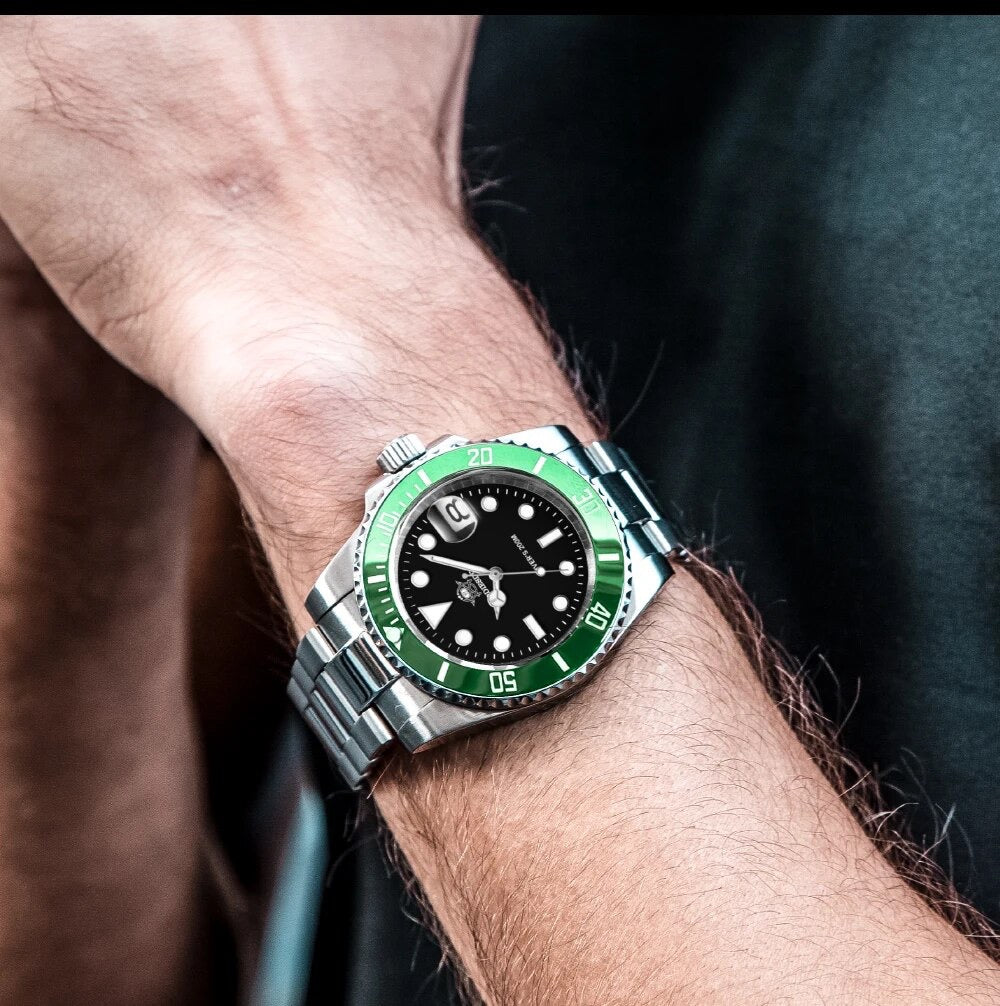 Men's Dive Watch, Water Resistant, Quartz, ADDIESDIVE, H3-2Q, Homage Watch for Men in Their 40s and 50s