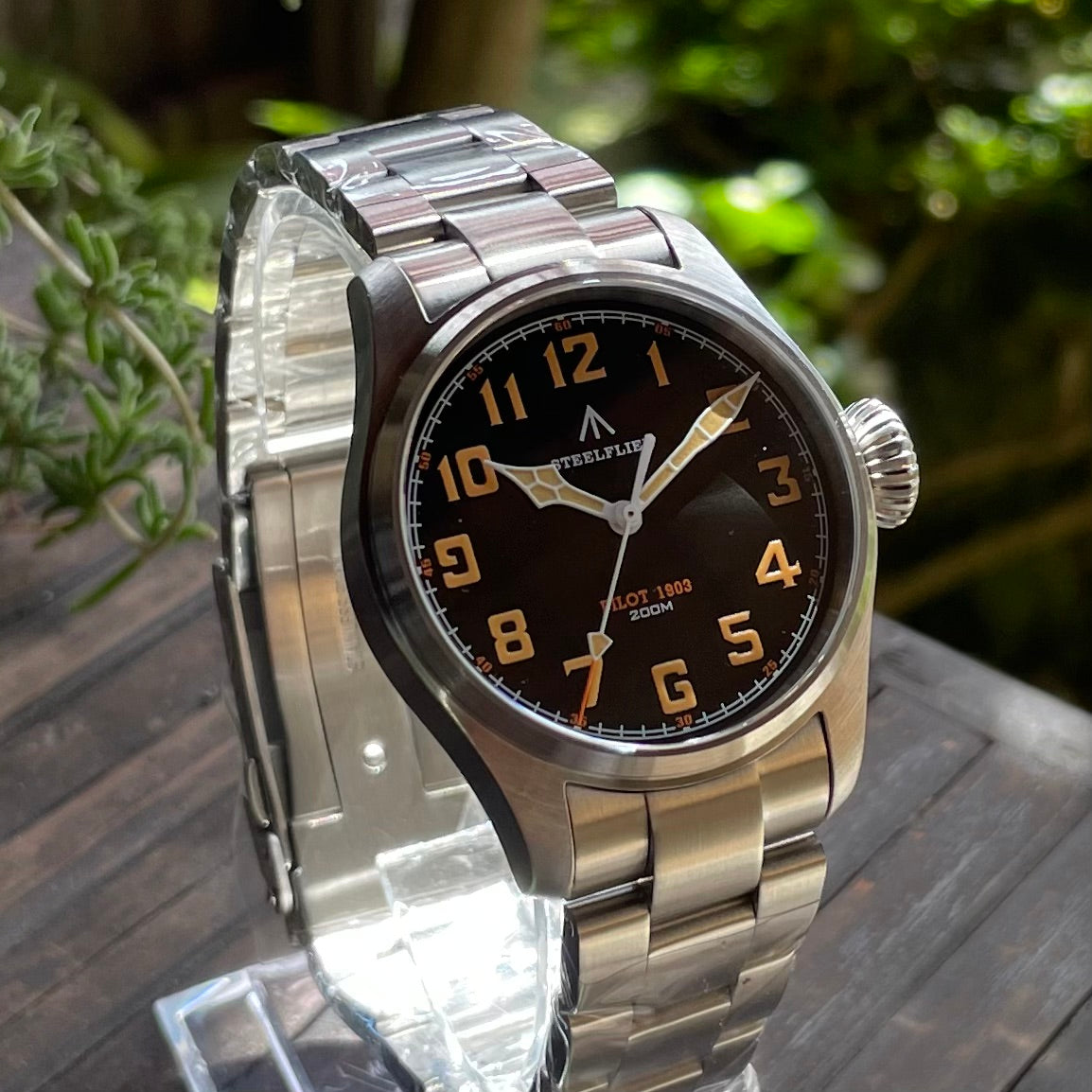 Pilot's Watch Military Watch for Men, 40s and 50s, Quartz Movement, Homage, 39mm, Steelflier SF740V