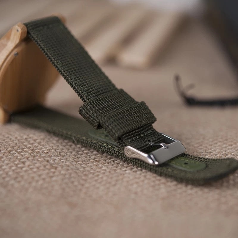 BOBO BIRD D11 Wooden Watch for Men in Their 40s and 50s, Made with Bamboo and Quartz Movement, Hypoallergenic
