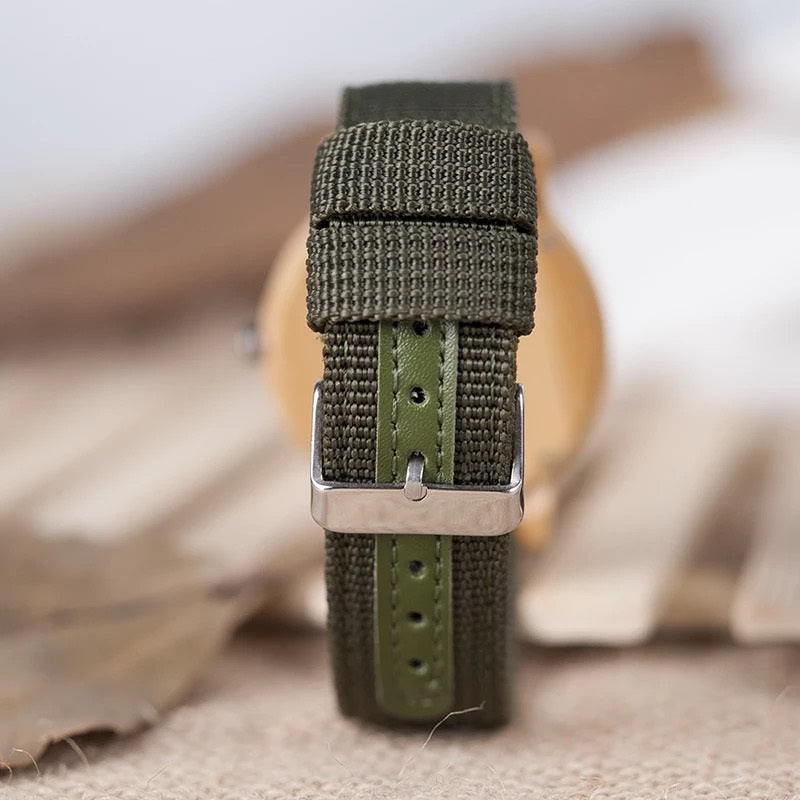 BOBO BIRD D11 Wooden Watch for Men in Their 40s and 50s, Made with Bamboo and Quartz Movement, Hypoallergenic