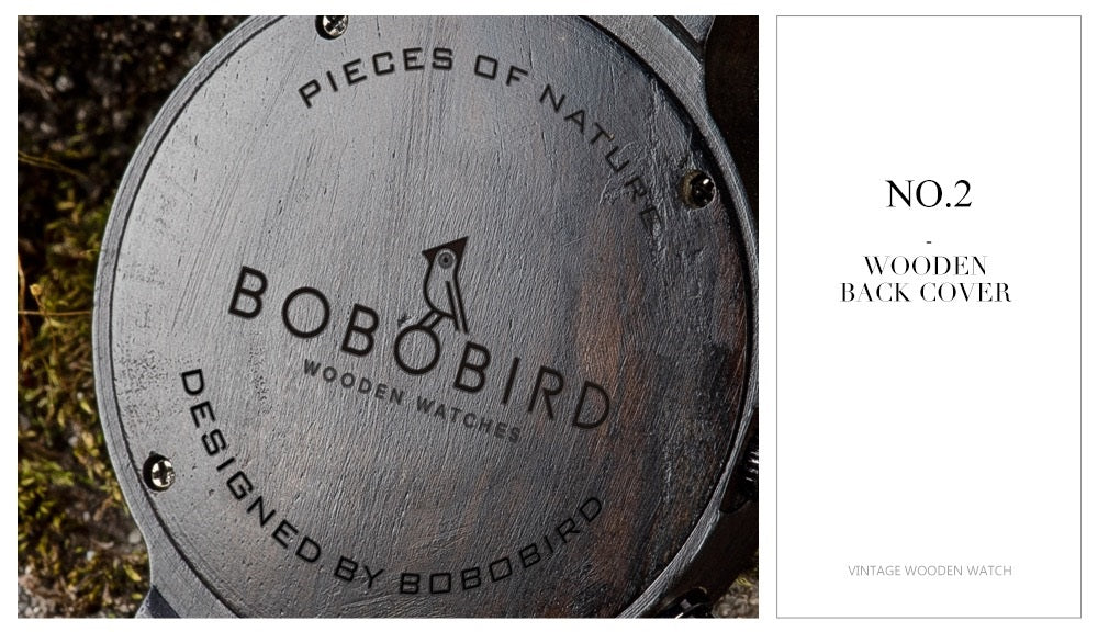 木製腕時計 ウッドウォッチ ミリタリー クロノグラフ メンズ 男性 クォーツ 日付 ボバード BOBO BIRD S22