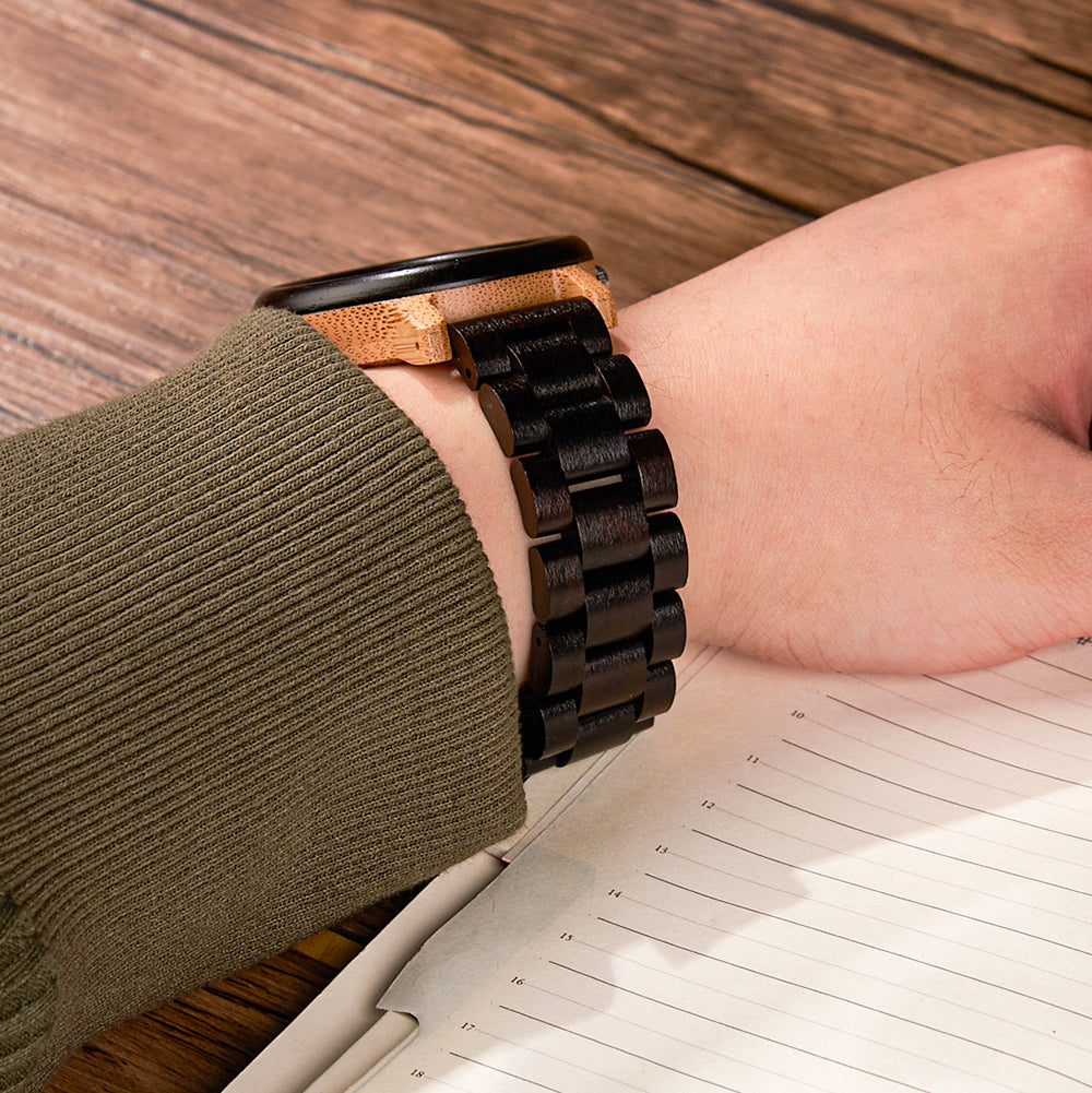 Pair watches for couples and married couples, wooden watches, bamboo, metal allergy-friendly, gift, Silkro