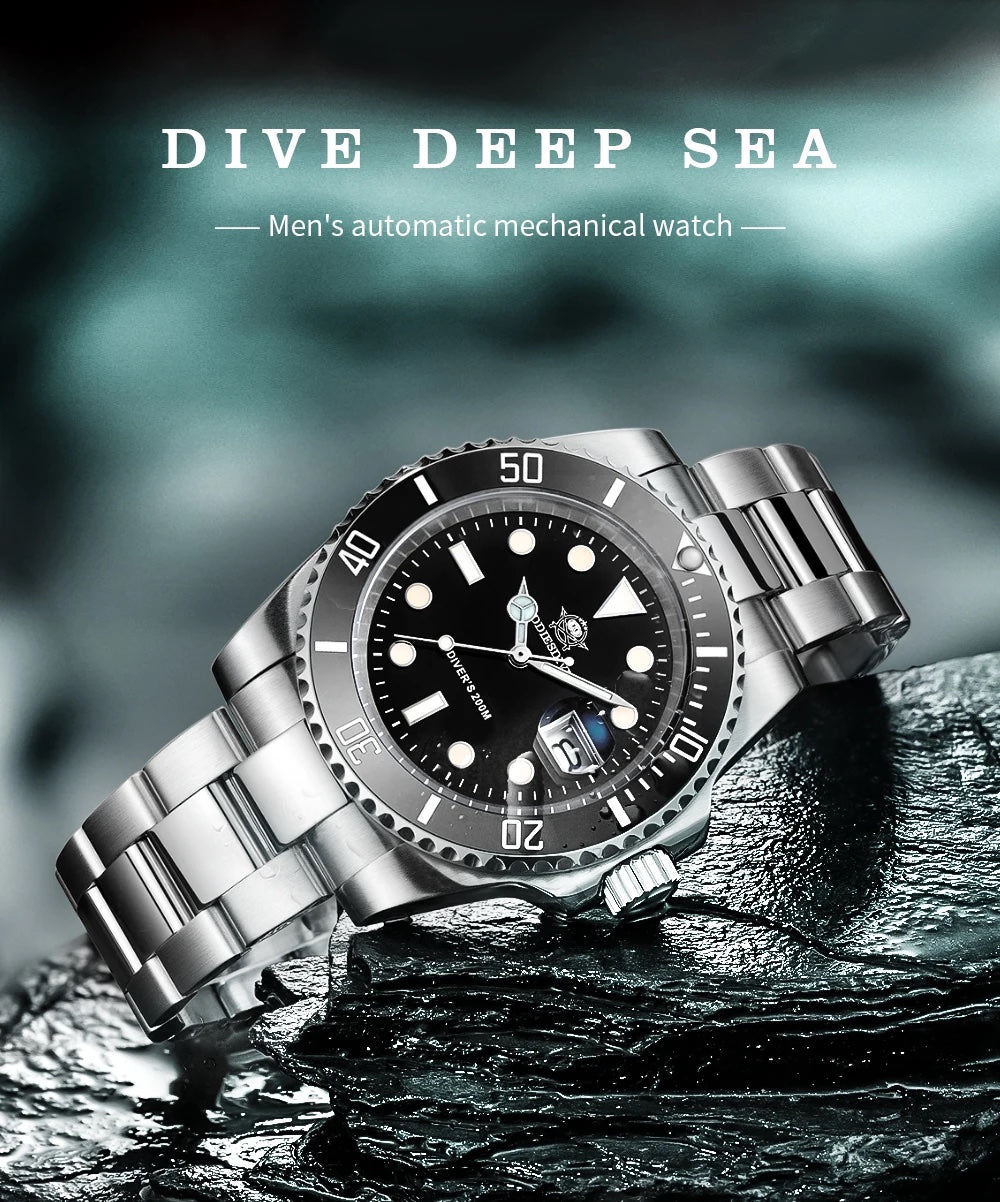 Men's Dive Watch, Water Resistant, Quartz, ADDIESDIVE, H3-2Q, Homage Watch for Men in Their 40s and 50s