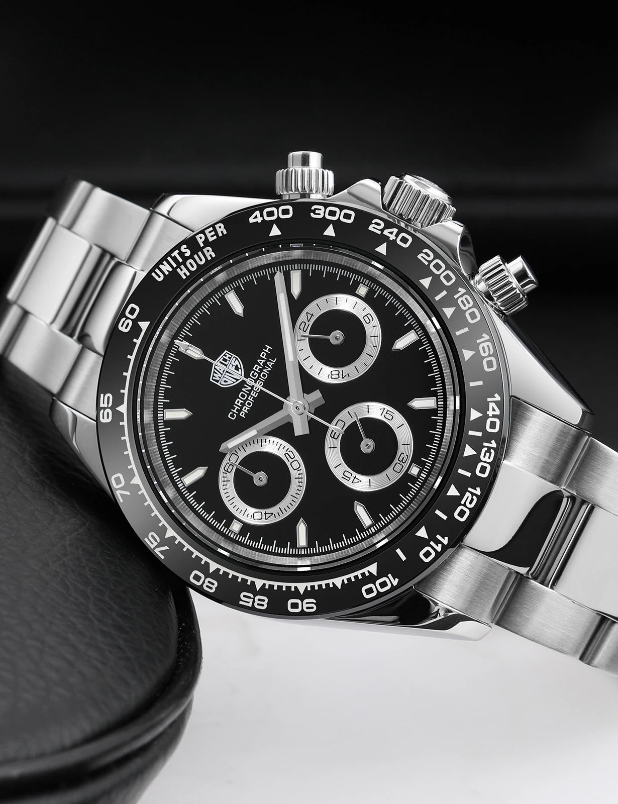腕時計 メンズ 40代 50代 クロノグラフ オマージュウォッチ クォーツ メカクォーツ 39mm WATCHDIVES WD16500