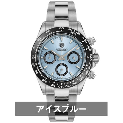腕時計 メンズ 40代 50代 クロノグラフ オマージュウォッチ クォーツ メカクォーツ 39mm WATCHDIVES WD16500