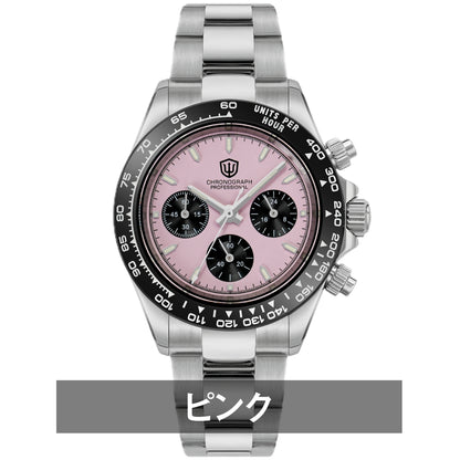 腕時計 メンズ 40代 50代 クロノグラフ オマージュウォッチ クォーツ メカクォーツ 39mm WATCHDIVES WD16500