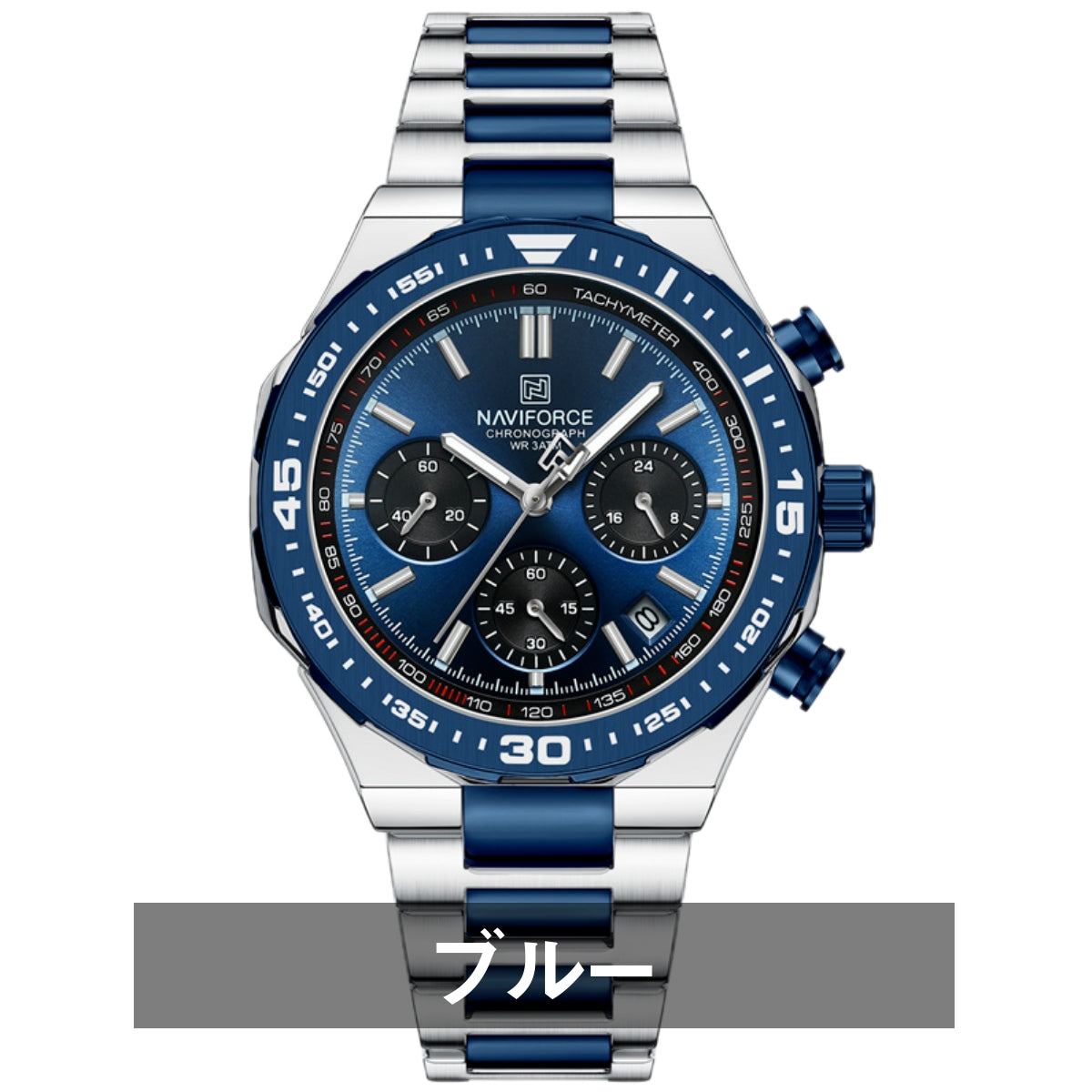 腕時計 メンズ 40代 50代 クロノグラフ オマージュウォッチ クォーツ 日付 42mm 高見え NAVIFORCE NF8049