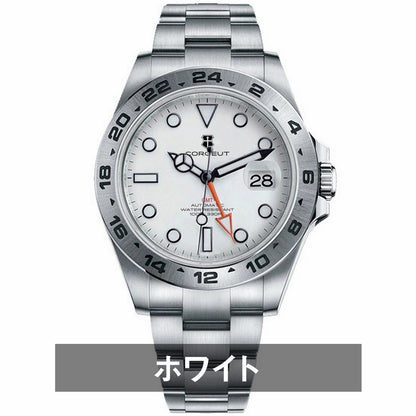 機械式腕時計 メンズ 40代 50代 GMT オマージュウォッチ 自動巻き セイコームーブメント 手巻き付き CORGEUT 3002-2