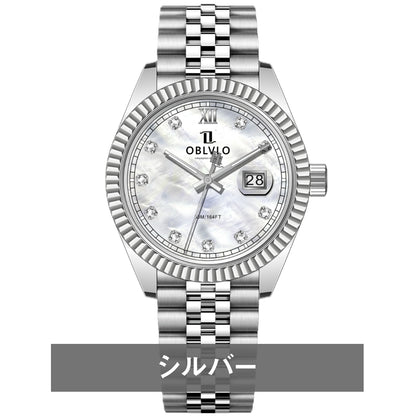 腕時計 メンズ 40代 50代 オマージュウォッチ クォーツ 防水 39mm スイス製ムーブメント OBLVLO RX-PE