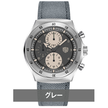 腕時計 メンズ 40代 50代 クロノグラフ クォーツ ナイロンベルト 革 回転ベゼル 5気圧防水 Rolls Timi RT-7932