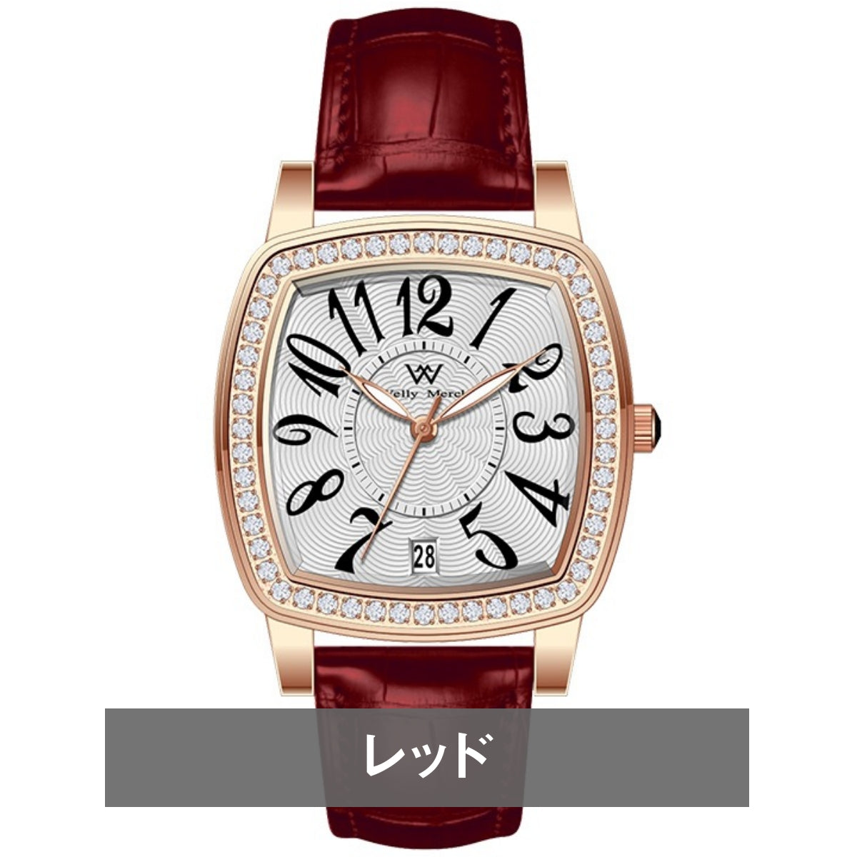 腕時計 レディース 女性 20代 30代 クォーツ レザーバンド 革ベルト 日付 クイックレバー 防水 WELLY MERCK WM073L