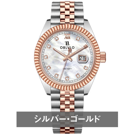 腕時計 メンズ 40代 50代 オマージュウォッチ クォーツ 防水 39mm スイス製ムーブメント OBLVLO RX-PE