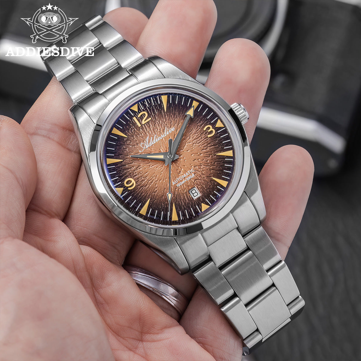 自動巻き腕時計 メンズ 40代 50代 オマージュウォッチ 機械式 手巻き付き 防水 39mm ADDIESDIVE AD2508
