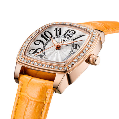 腕時計 レディース 女性 20代 30代 クォーツ レザーバンド 革ベルト 日付 クイックレバー 防水 WELLY MERCK WM073L