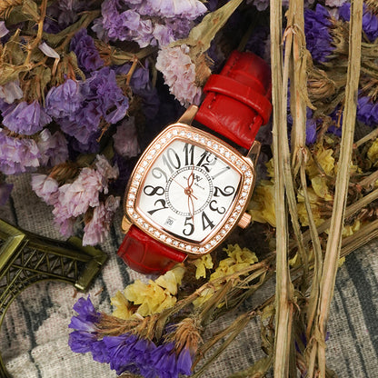 腕時計 レディース 女性 20代 30代 クォーツ レザーバンド 革ベルト 日付 クイックレバー 防水 WELLY MERCK WM073L