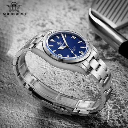 自動巻き腕時計 メンズ 40代 50代 オマージュウォッチ 機械式 手巻き 防水 38mm マット仕上げ ADDIESDIVE AD2112